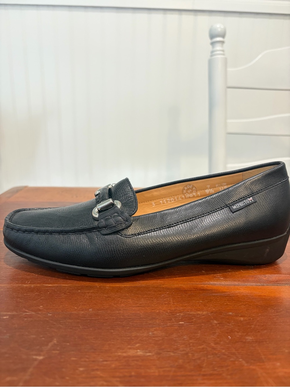 Mephisto Leather Black Loafers size 9.5